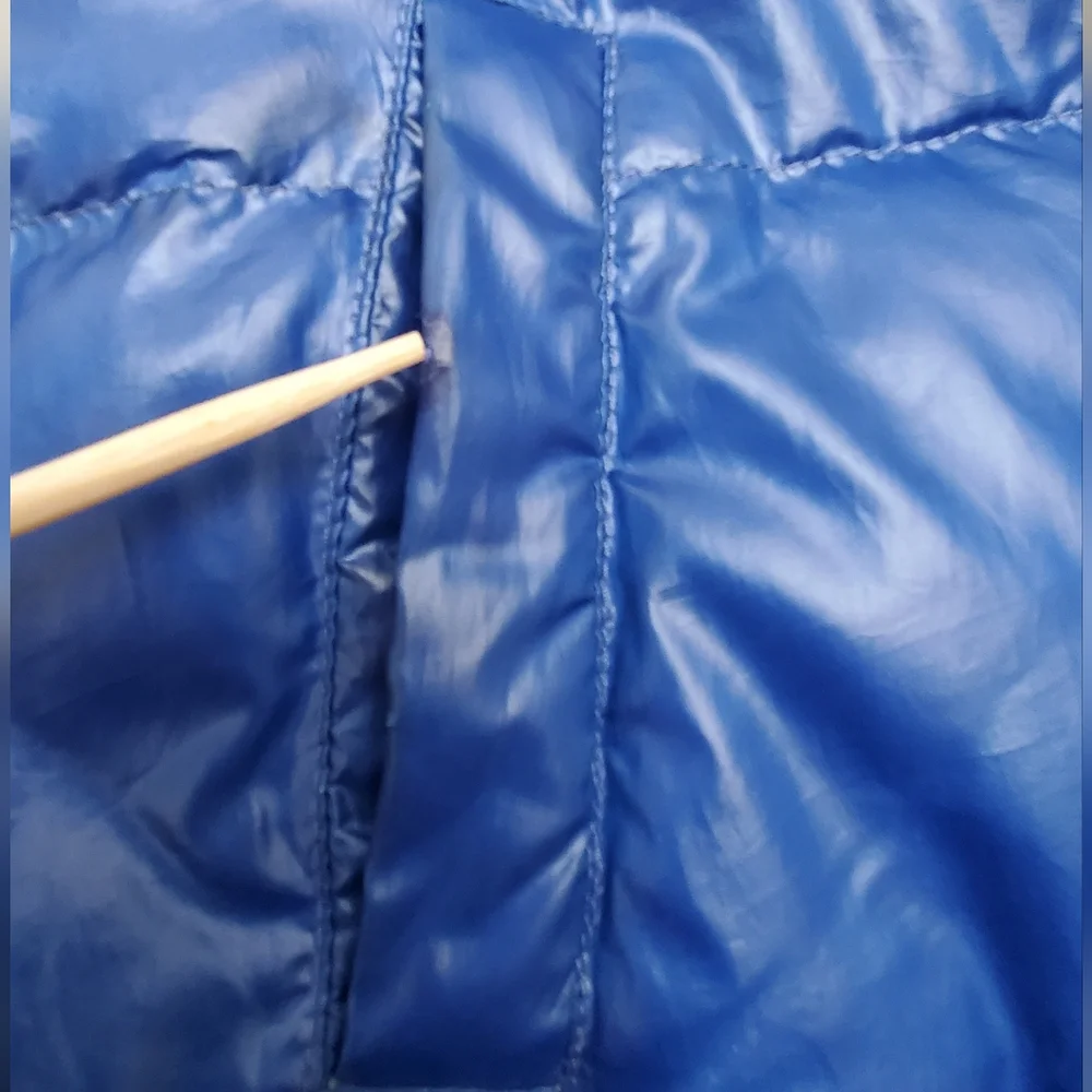 Hanna Andersson Outdoor Royal Blue Puffer Down Fill Jacket Hood Pockets Sz 6-7